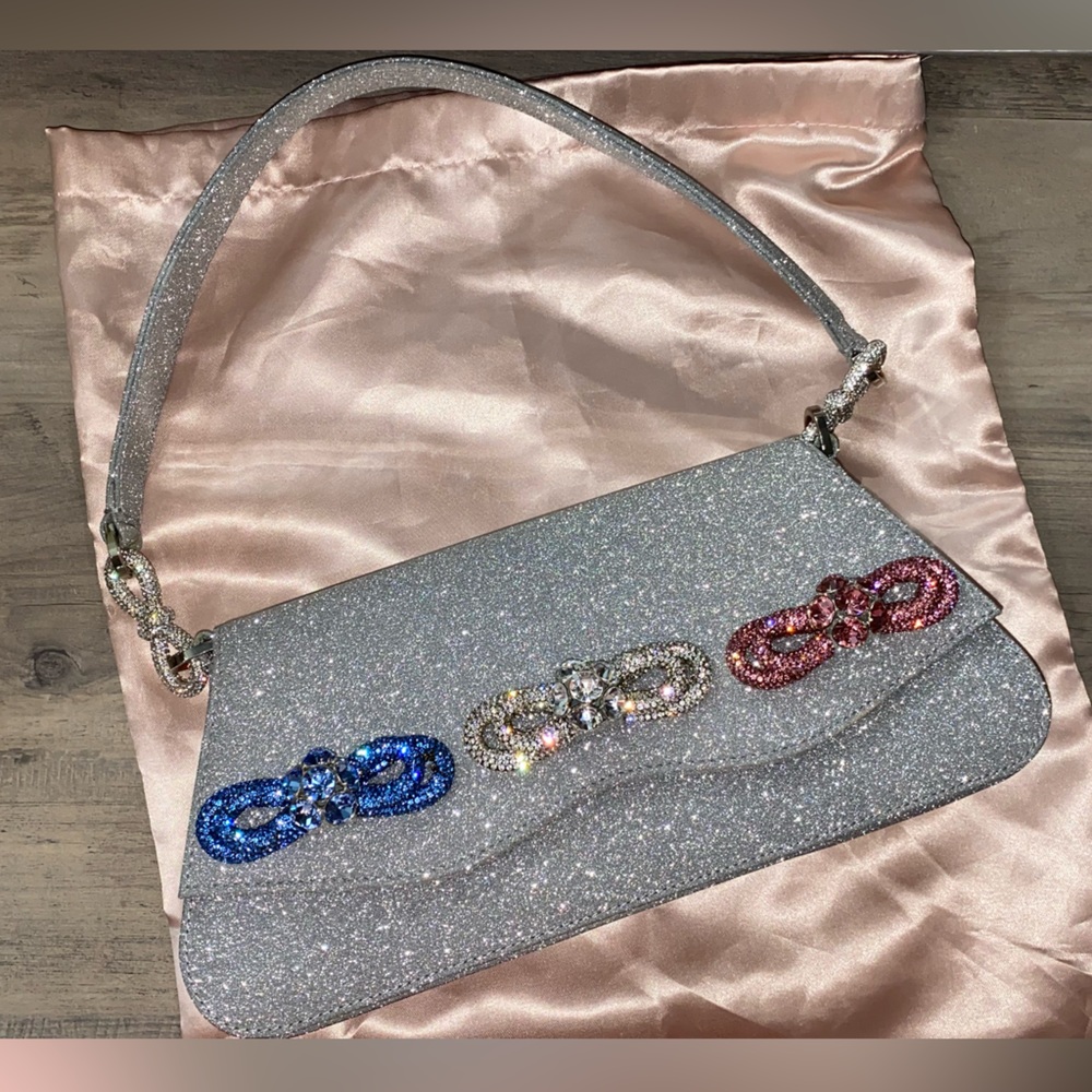 MACH & MACH Triple Bow Silver Bag